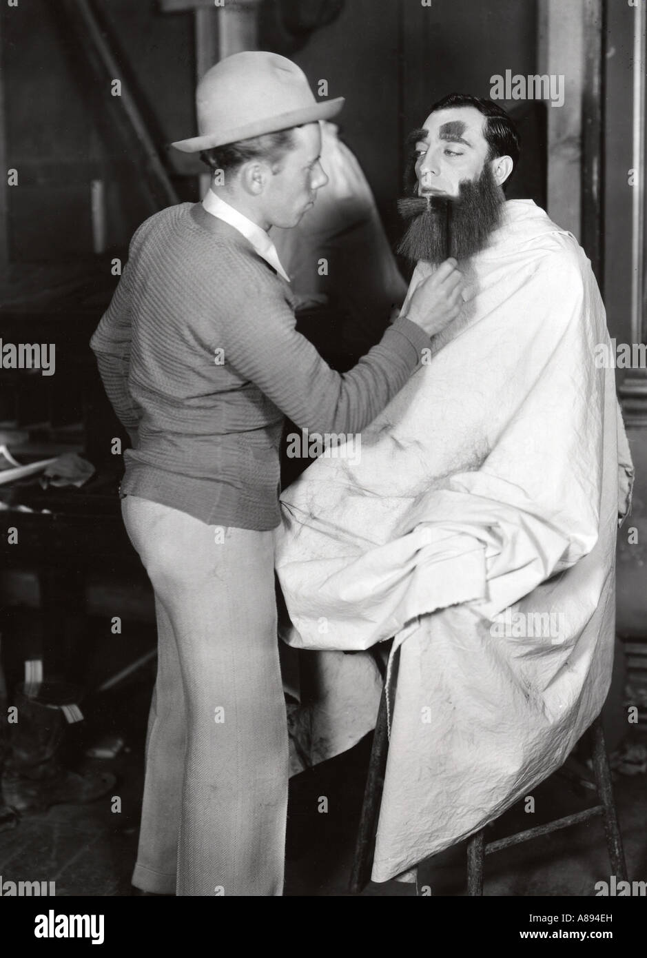 BUSTER KEATON US silent film comedian in makeup Stock Photo Alamy