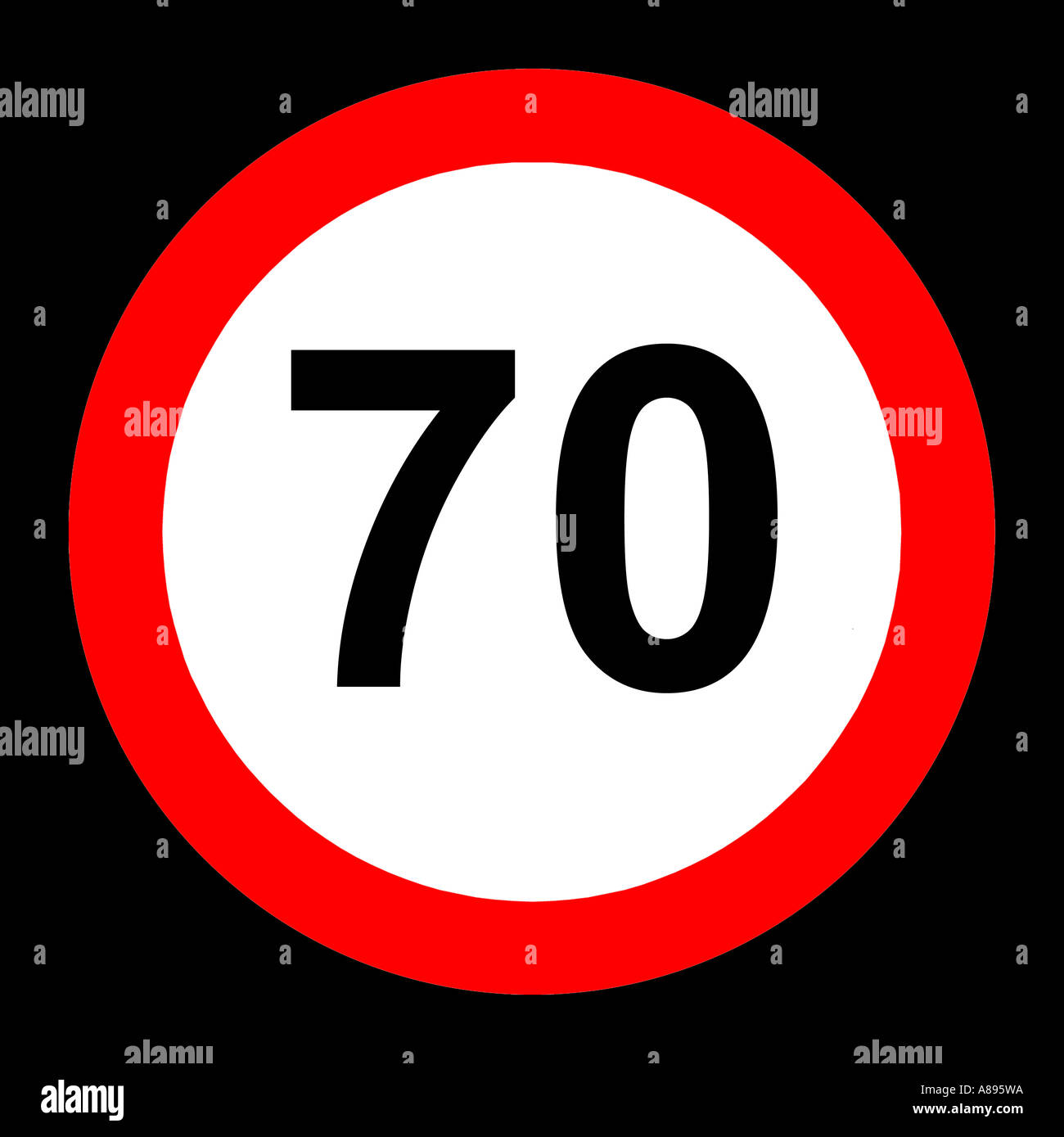 Seventy 70 Miles Per Hour Speed Limit Road Sign On Black Background seventy-70-miles-per-hour-speed-limit-road-sign-on-black-background