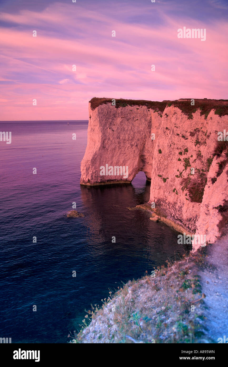 Dawn Morning Old Harry Rocks Poole Bay Jurassic coast Dorset England ...