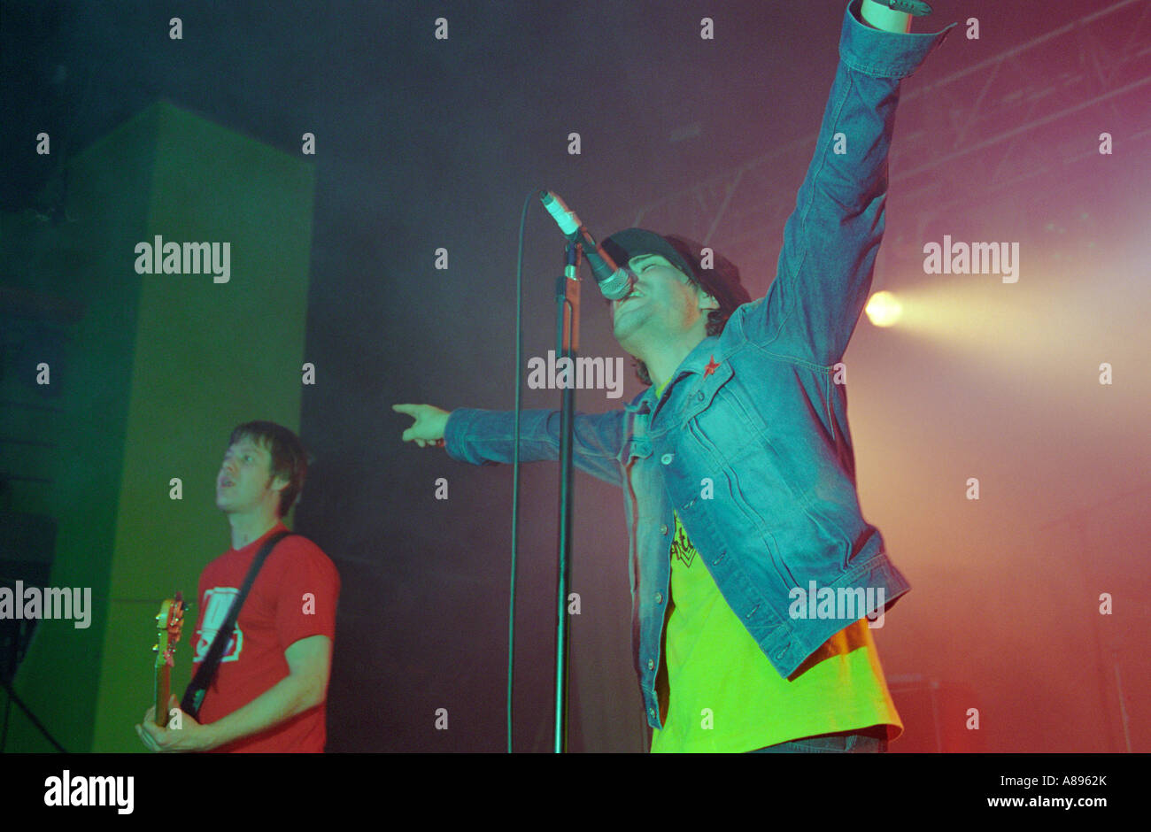 the lead singer of the charlatans Tim Burgess performing live in