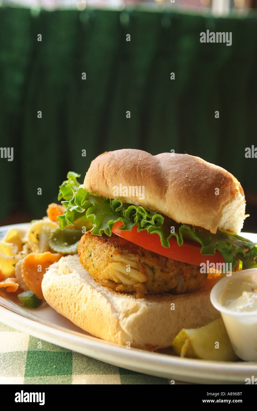 A crab cake sandwich dinner at McGarvey s Saloon Oyster Bar on Dock