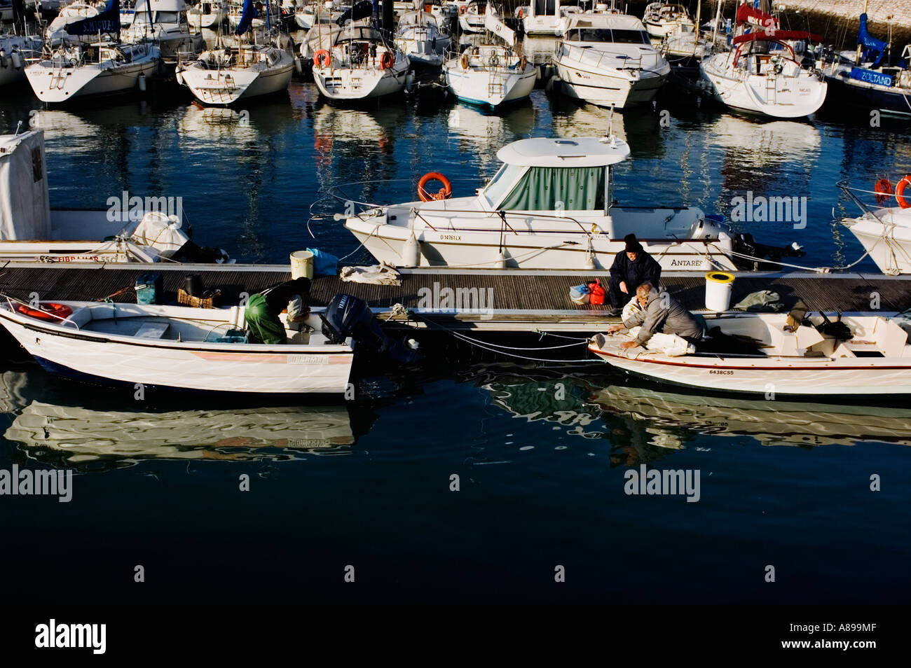 Portugal, Lisbon, Fishing Boats Stock Photo Alamy