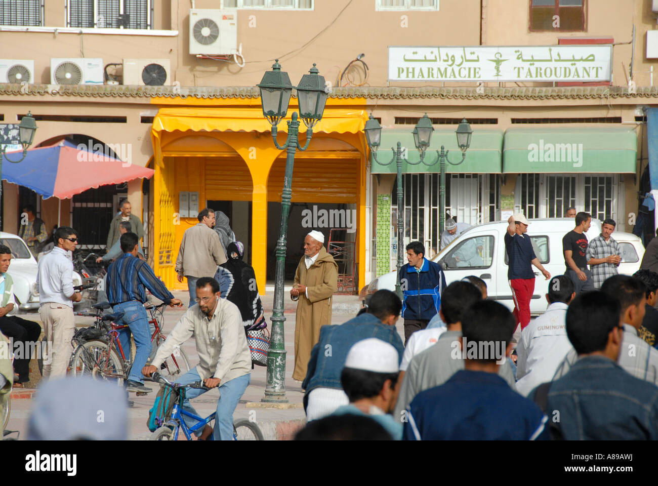 Alive square Place al Alaouyine Place Assarg Taroudannt Morocco Stock Photo
