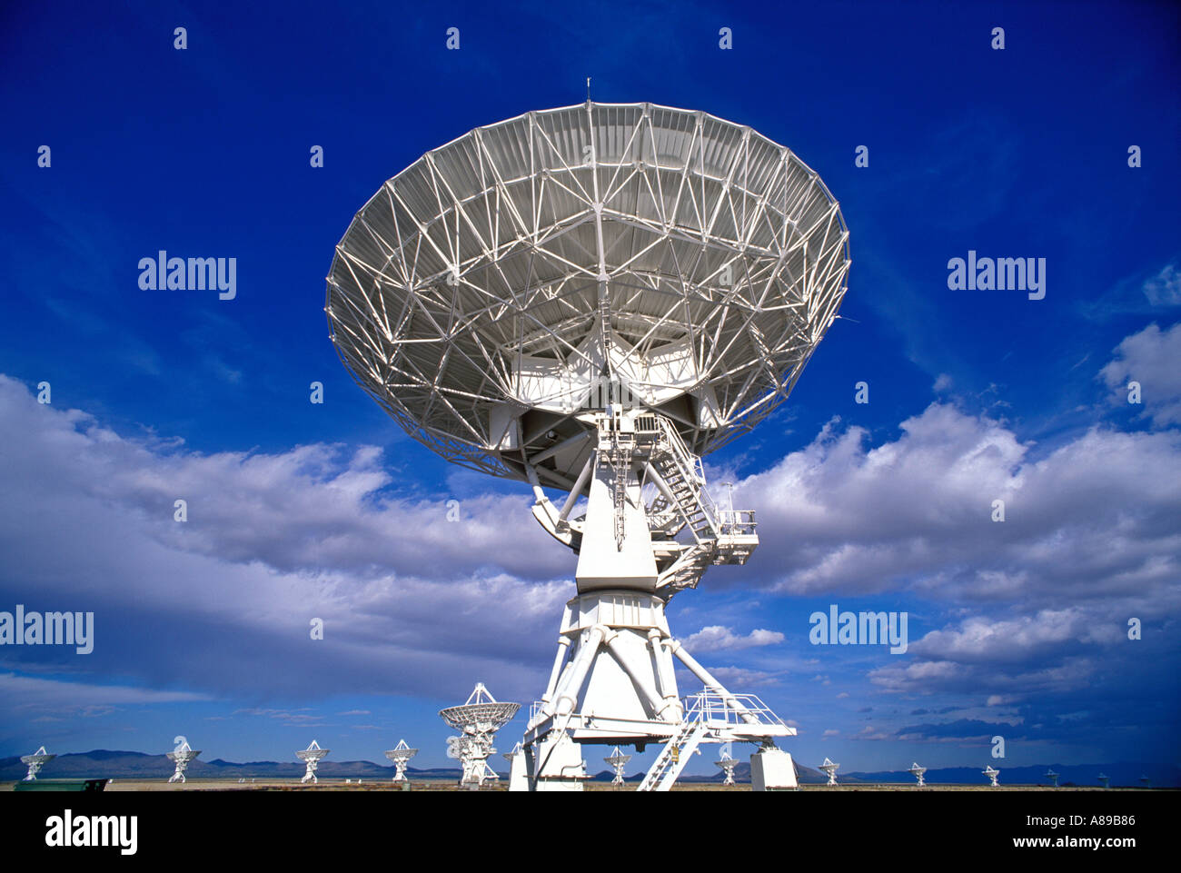 USA New Mexico Socorro Very Large Array worlds largest radio telescope VLA Stock Photo