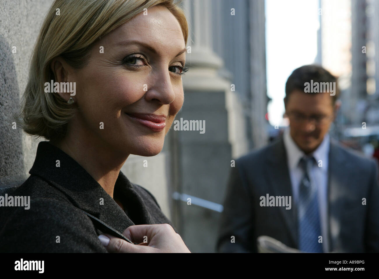 Close up mature woman leaning hi-res stock photography and images - Alamy