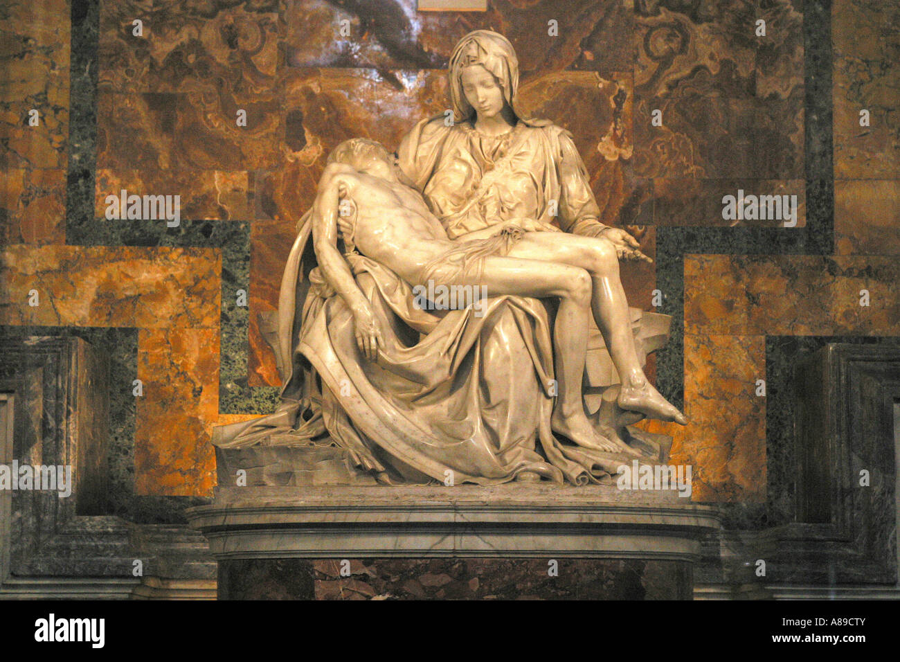 Pieta of Michelangelo in the Dome of St Peter, Vatican city, Rome, Latium, Italy Stock Photo