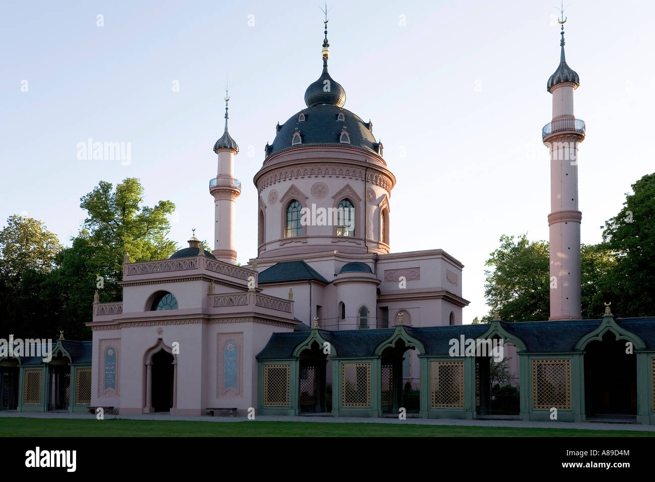 Turkish mosque, castle grounds Schwetzingen, Baden-Wuerttemberg, Germany Stock Photo