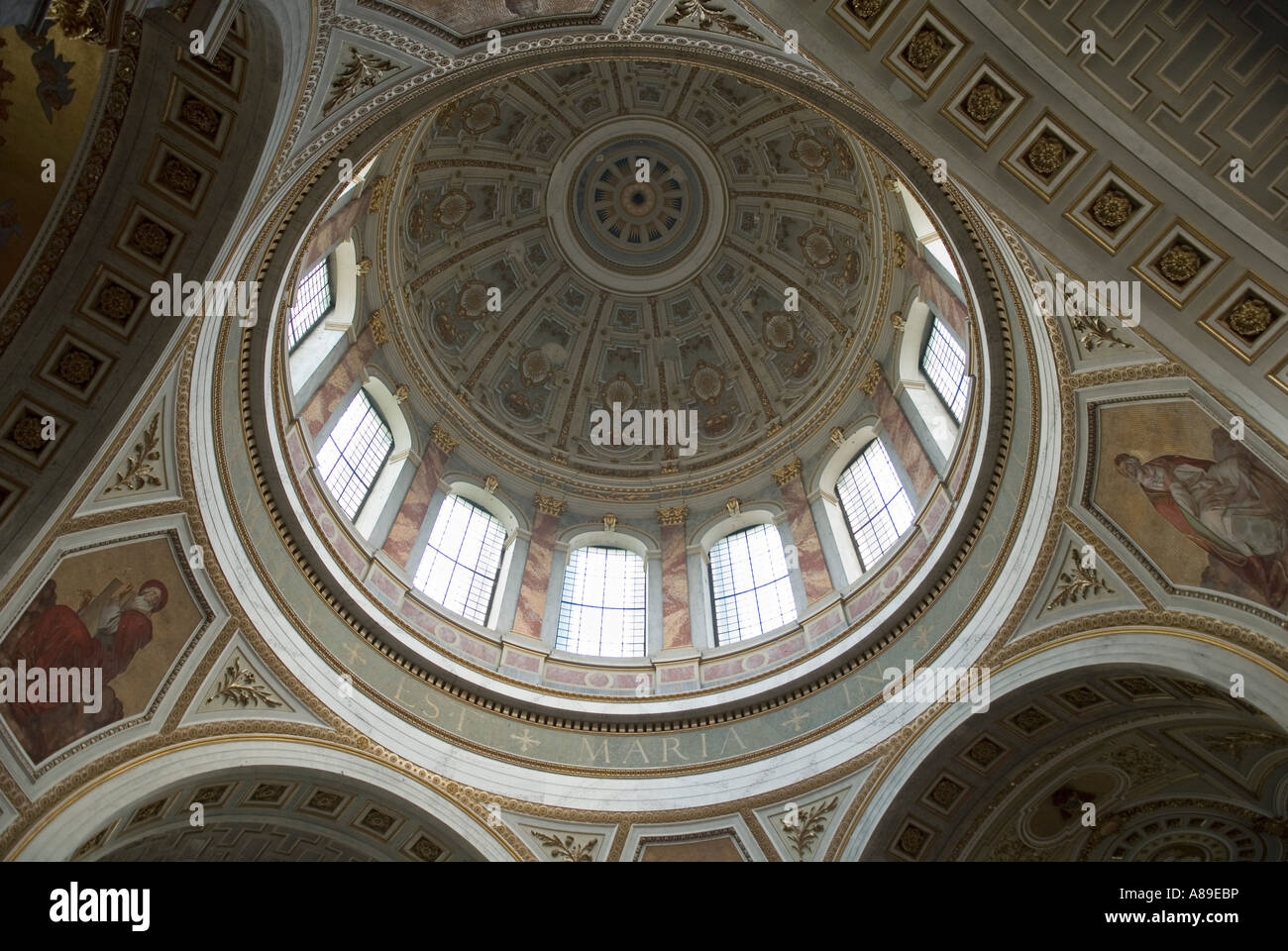 Central cupola of the dome of Esztergom, Hungaria Stock Photo Alamy