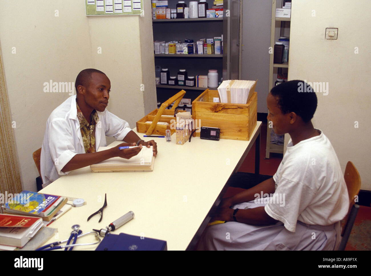 Medical care in Rwanda, Africa Stock Photo