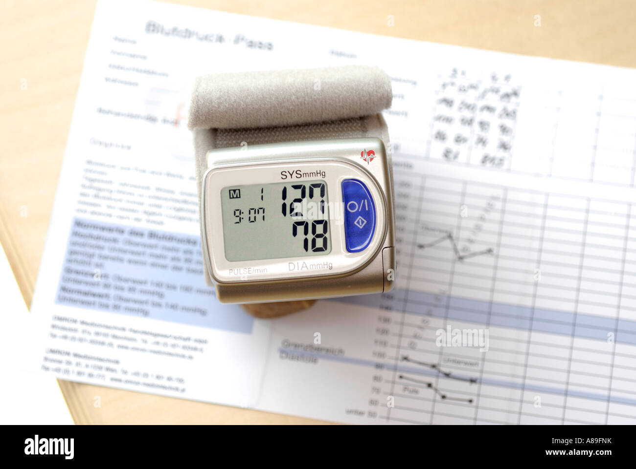 Blood pressure meter Stock Photo