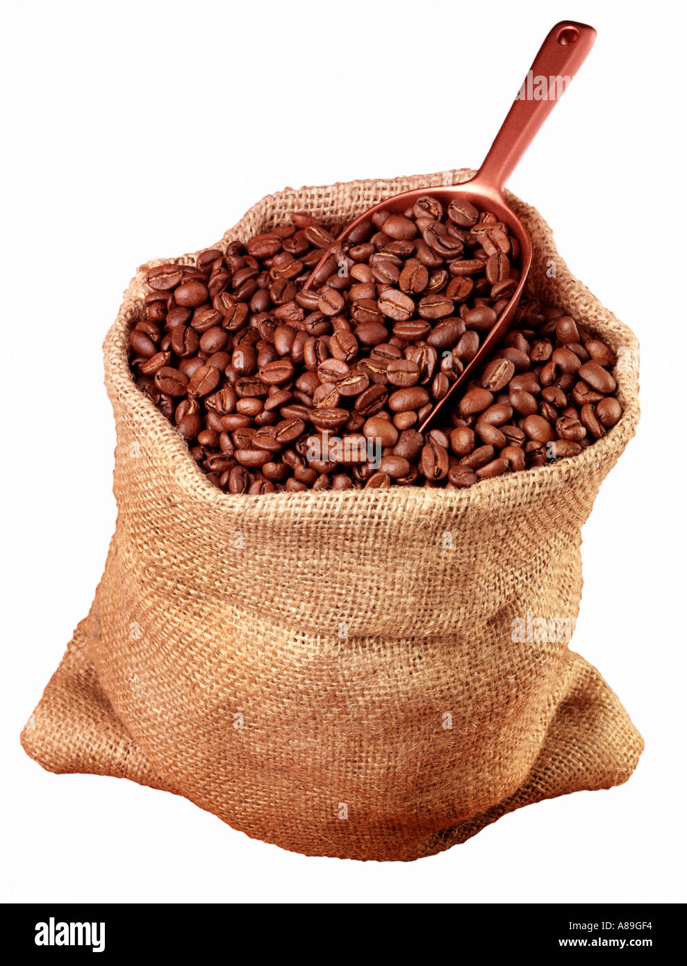 SACK OF COFFEE BEANS Stock Photo Alamy