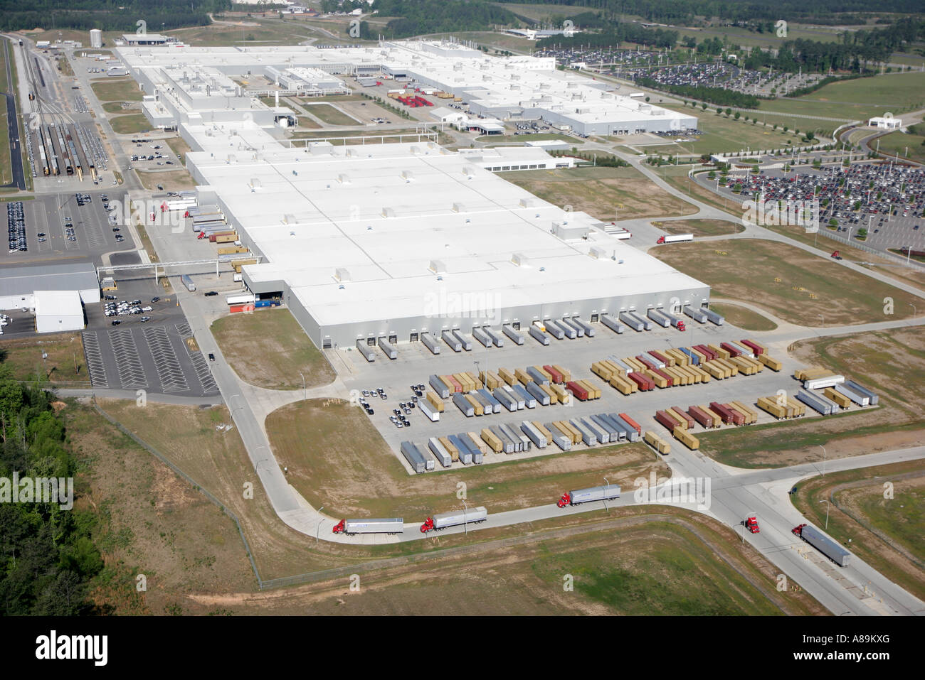 Alabama Bibb County,Vance,Mercedes Benz,German SUV manufacturing plant,aerial overhead view from above,view,visitors travel traveling tour tourist tou Stock Photo