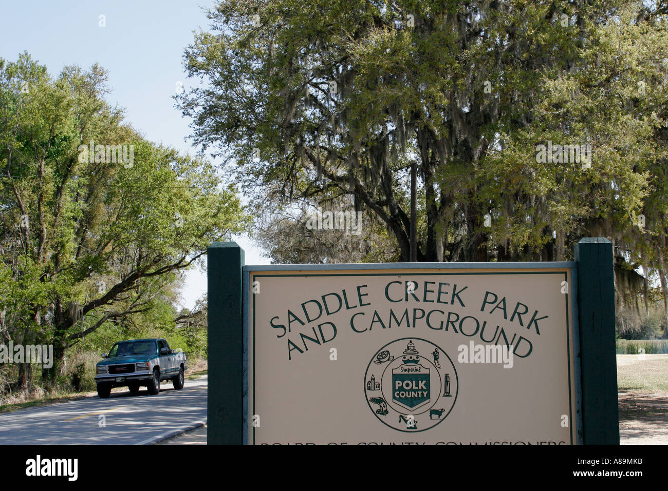 Lakeland Florida,Saddle Creek water Park and Campground,sign,logo