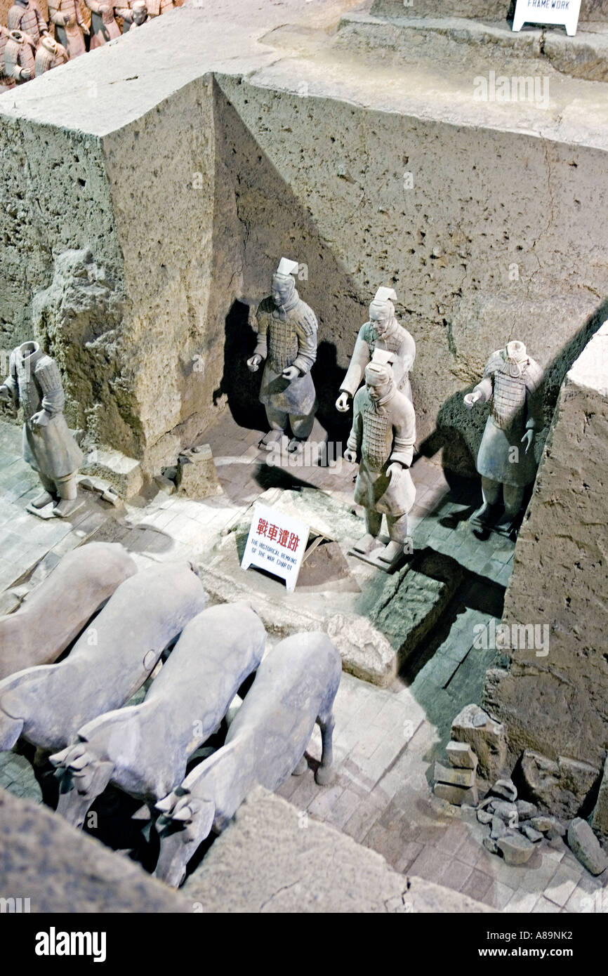 CHINA XIAN The historical remains of the war chariot unearthed in the