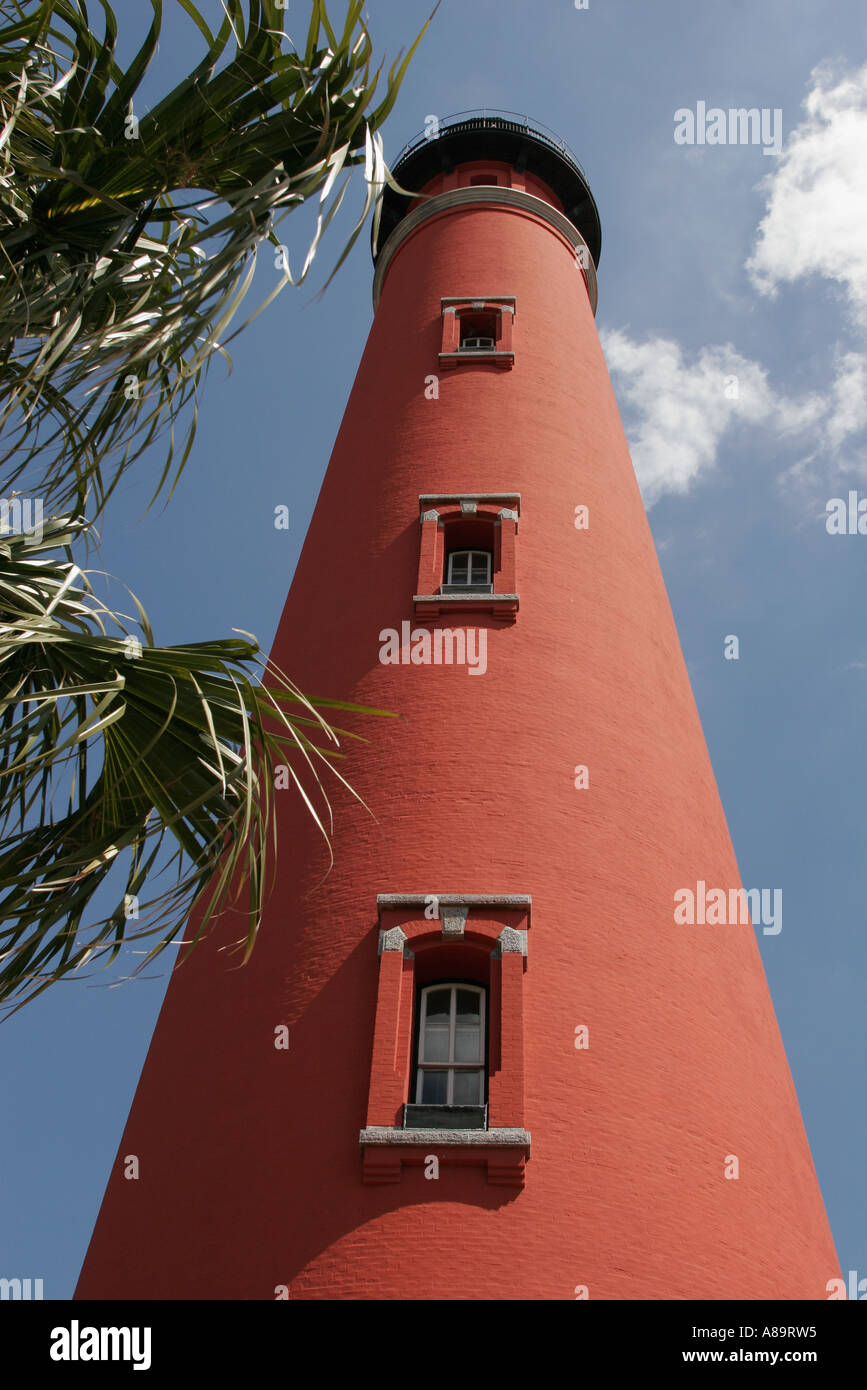 Daytona Beach Florida,Ponce de Leon Inlet water Lighthouse Museum,history,constructed,built 1887,US second tallest,visitors travel traveling tour tour Stock Photo
