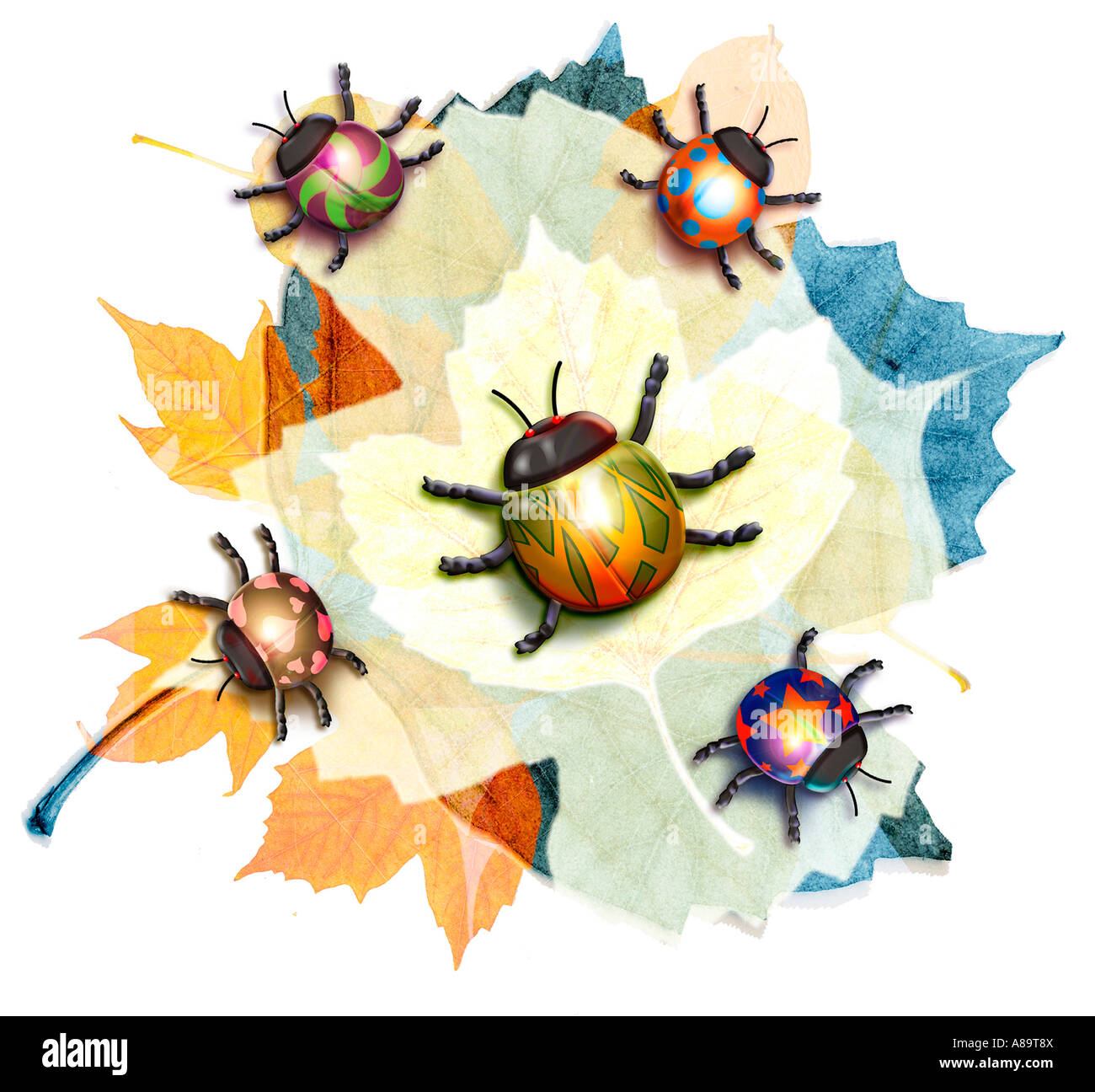 Ladybug illustration Stock Photo