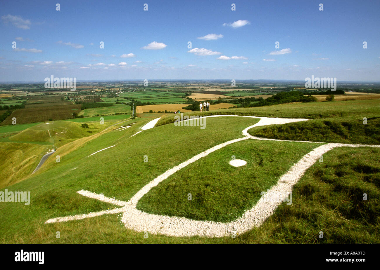 Berkshire Uffington White Horse bronze age site Stock Photo