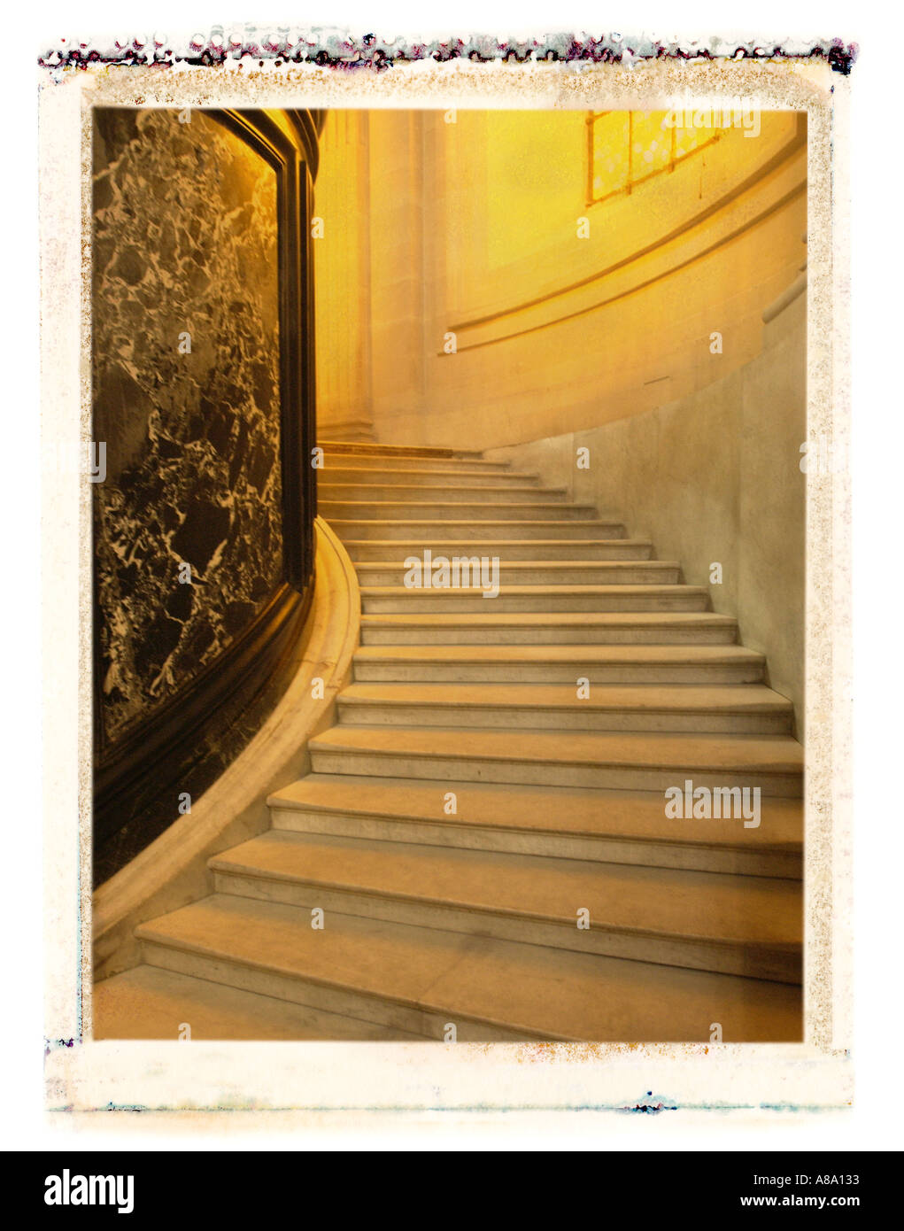 Stairway in Paris France Dome Church Stock Photo