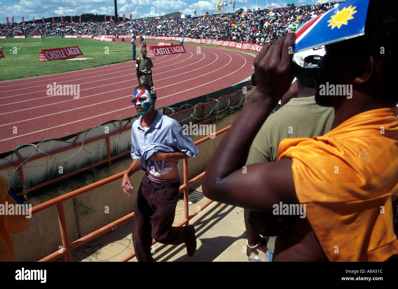 Africa Namibia Windhoek footbal stadium 1997 Stock Photo Alamy
