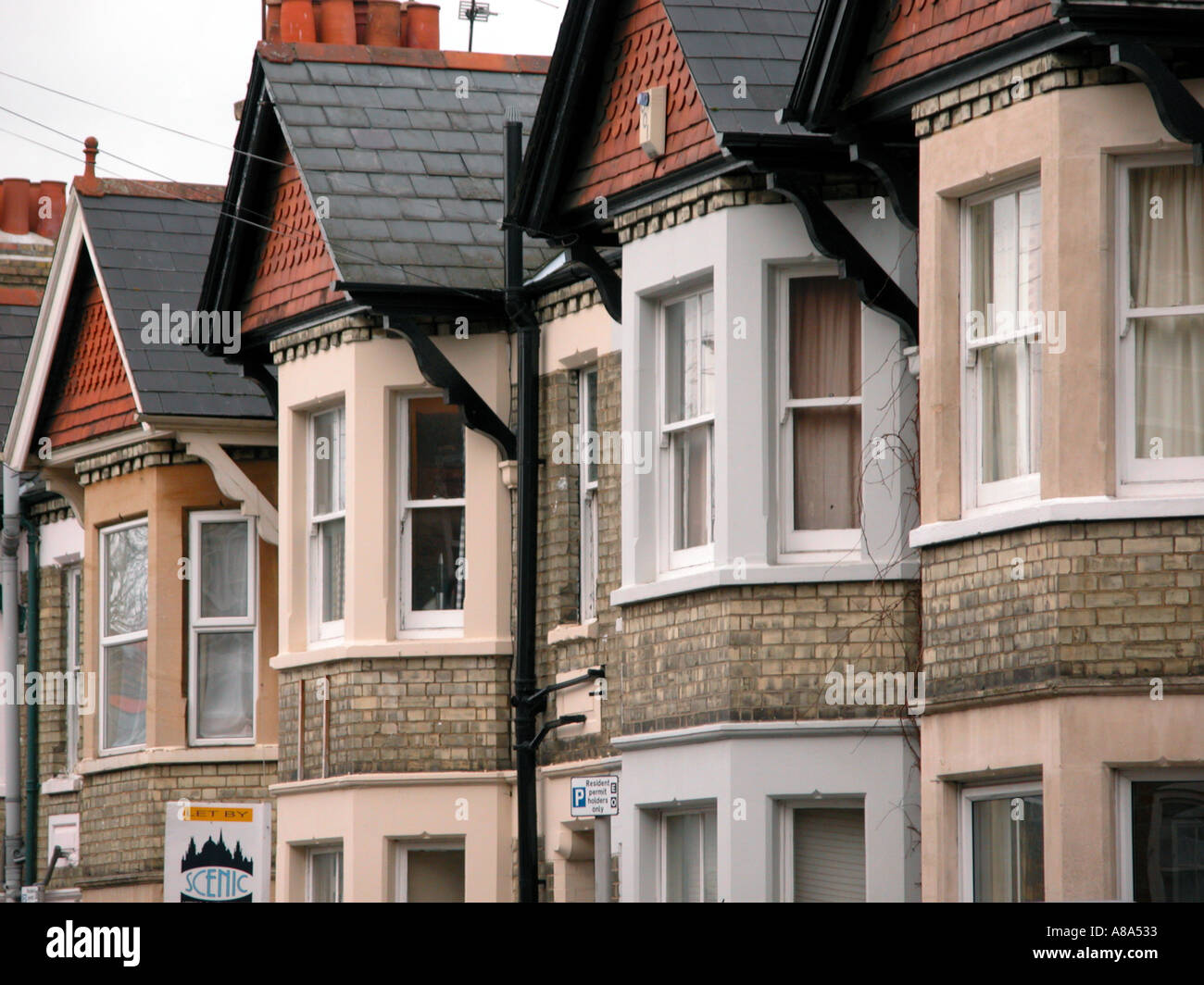 Row of Period Houses in UK united kingdom Stock Photo