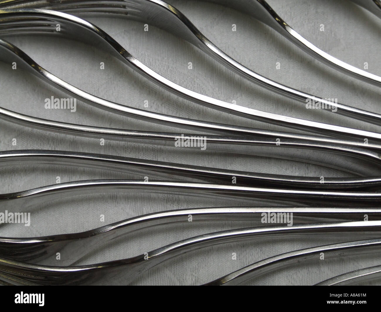 set of forks Stock Photo