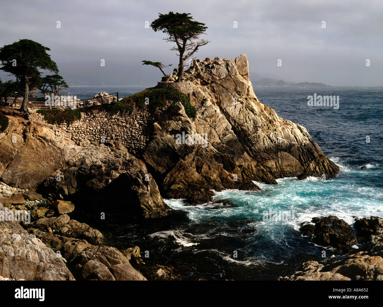 Lone Cypress Lookout on 17 mile drive of Monterey Peninsula California Stock Photo