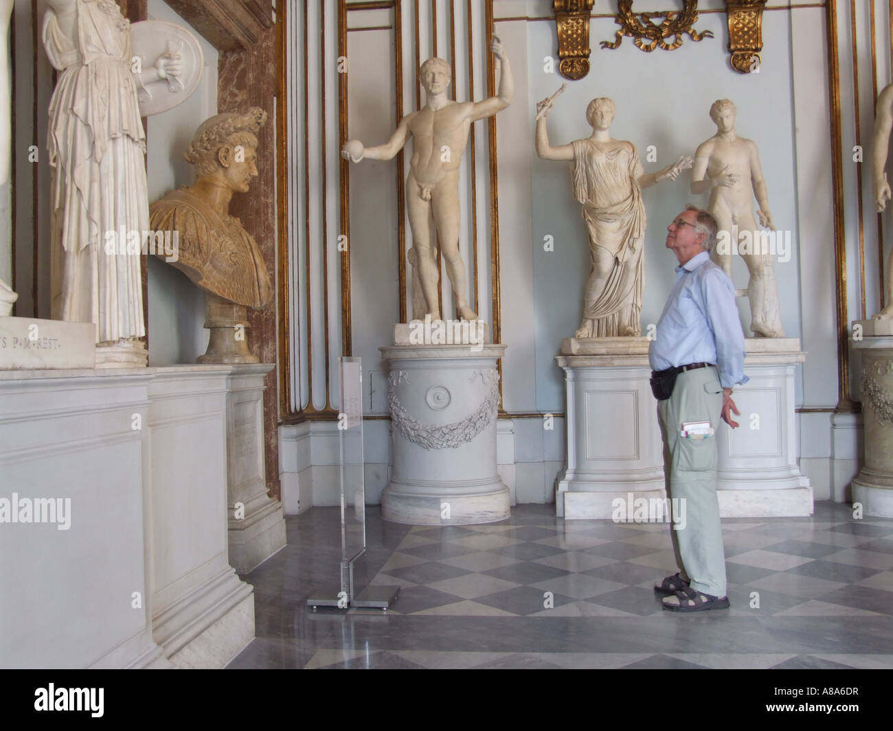 statues at the musei capitolini museum in rome Stock Photo - Alamy