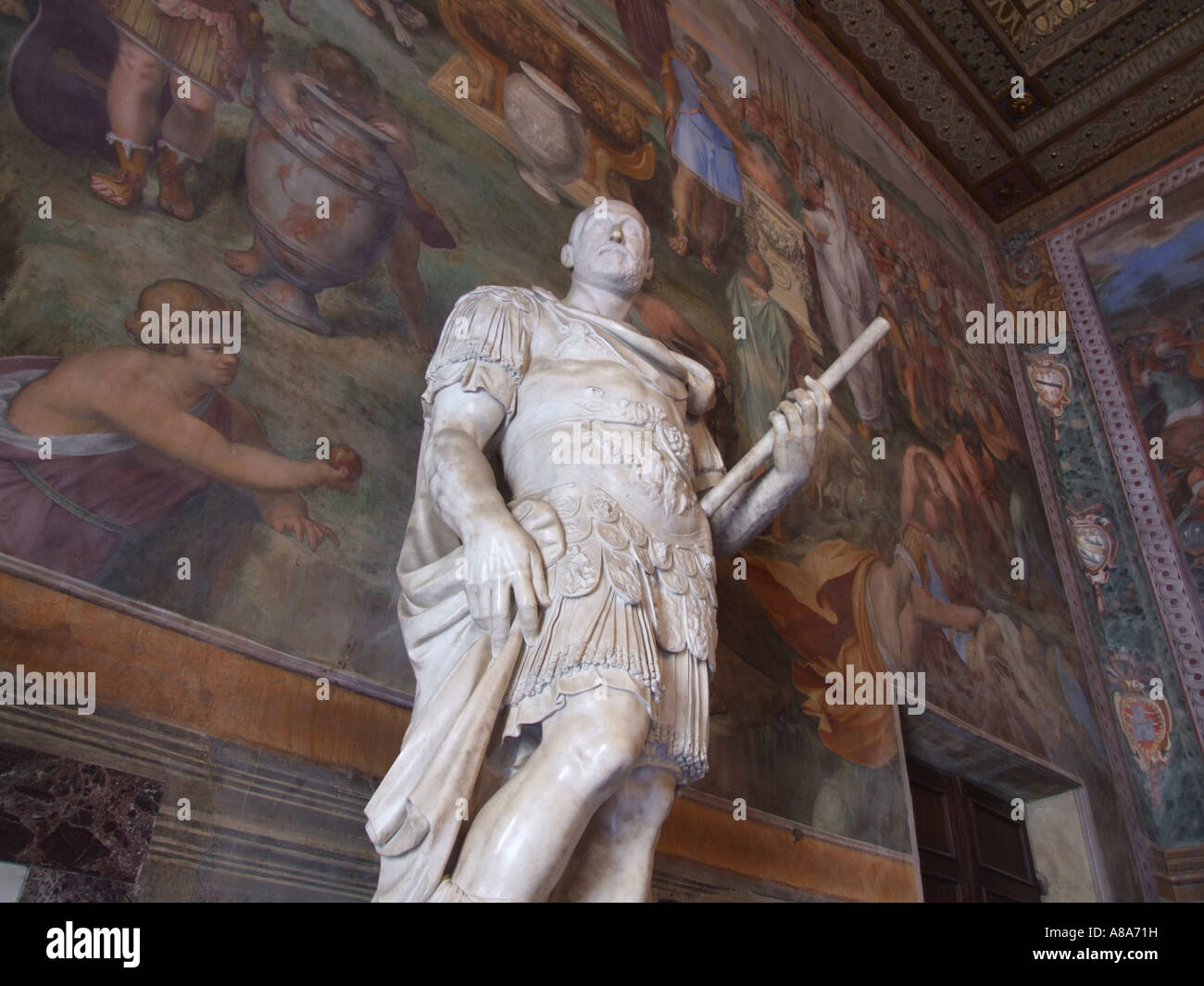marble statue at the capitolini museum in rome Stock Photo
