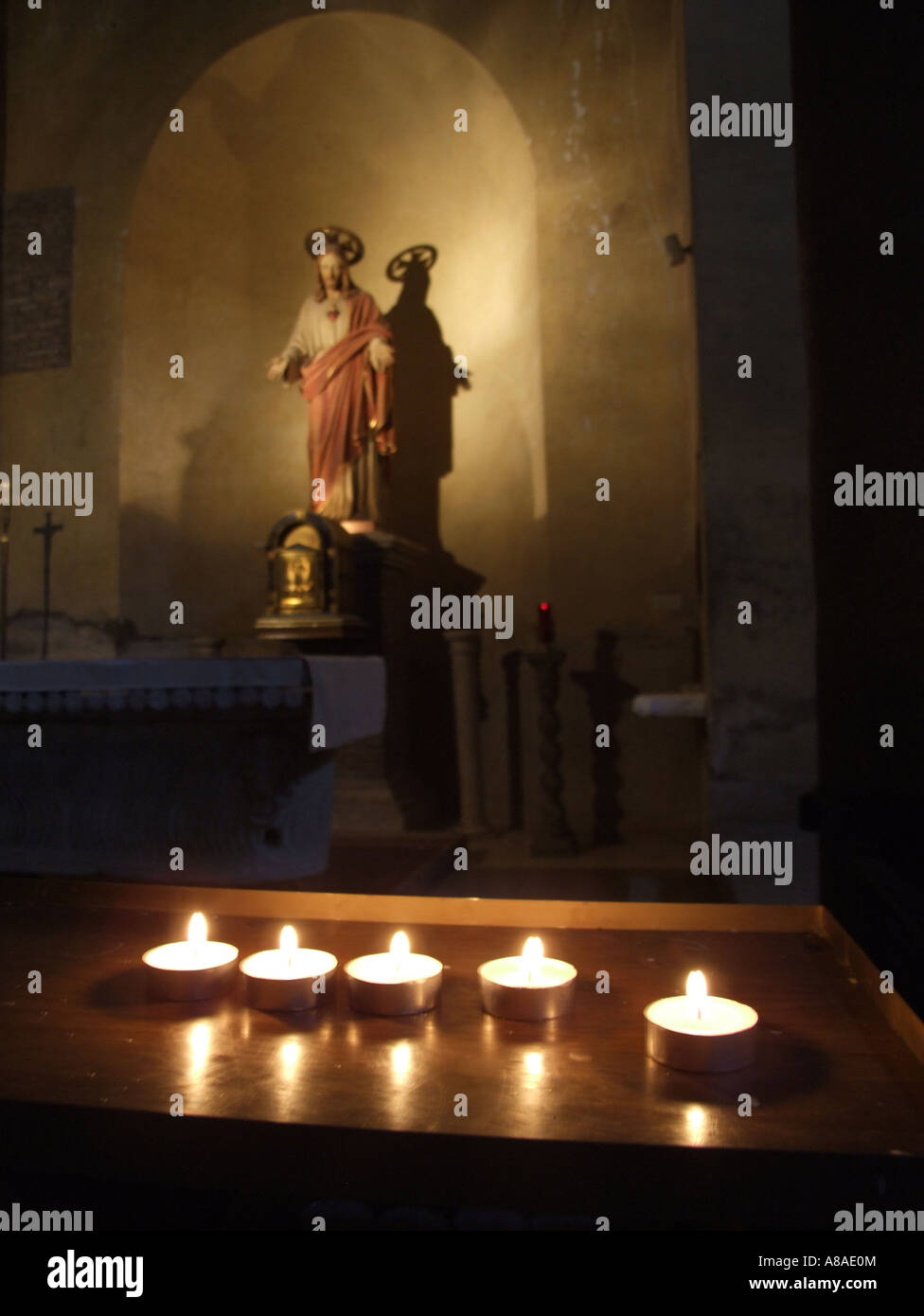 jesus christ statue in church in rome Stock Photo - Alamy