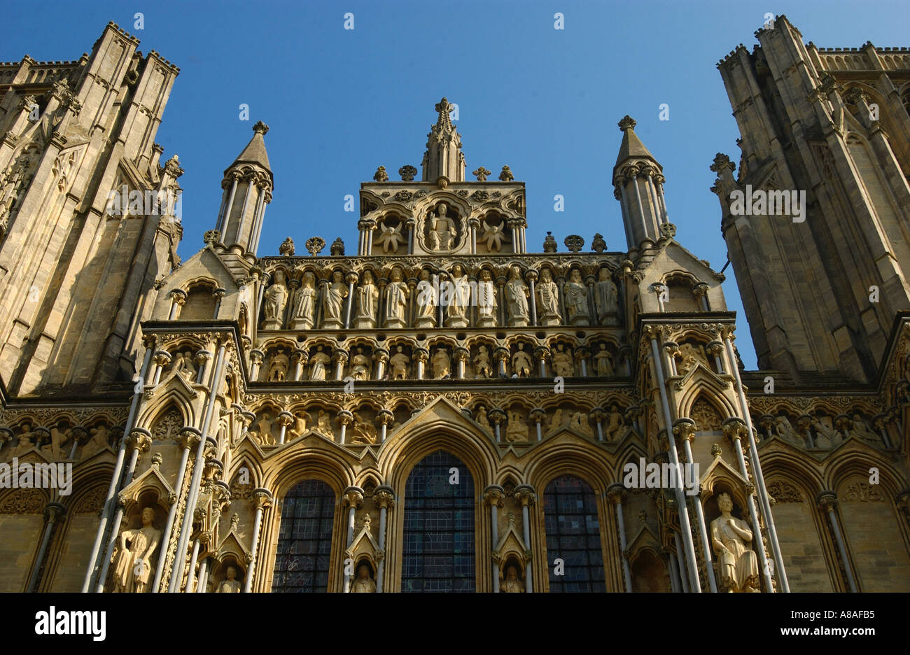 Facade wells cathedral in hi-res stock photography and images - Alamy