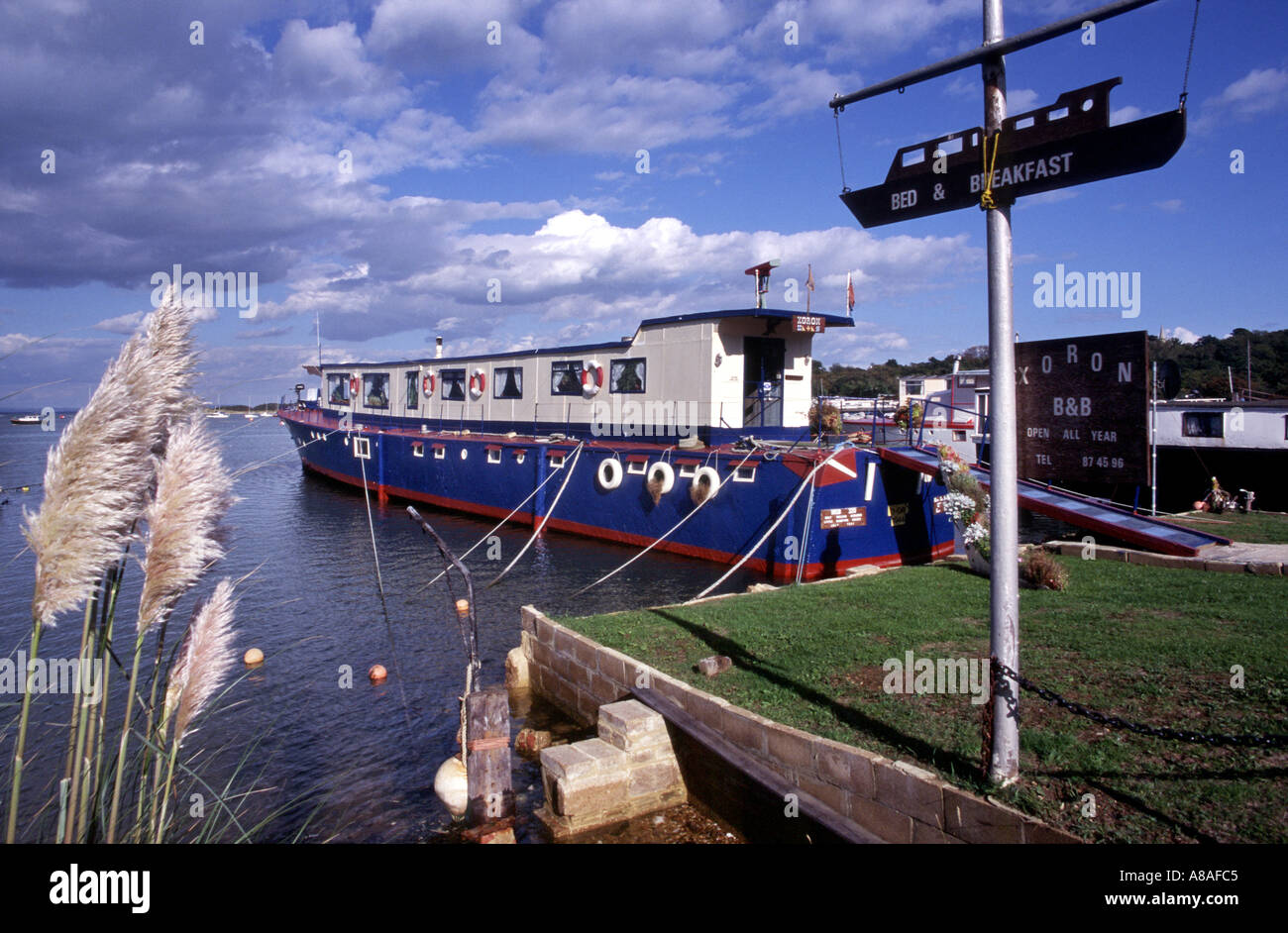 House boats Bembridge harbour Isle of Wight England Stock Photo Alamy