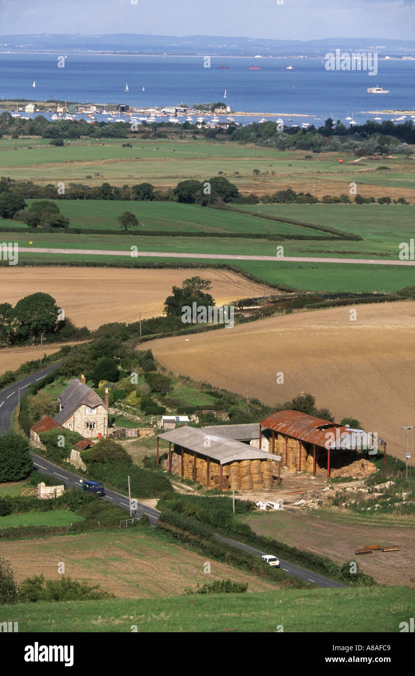 View from Bembridge Down looking over Longlands Farm towards Bembridge