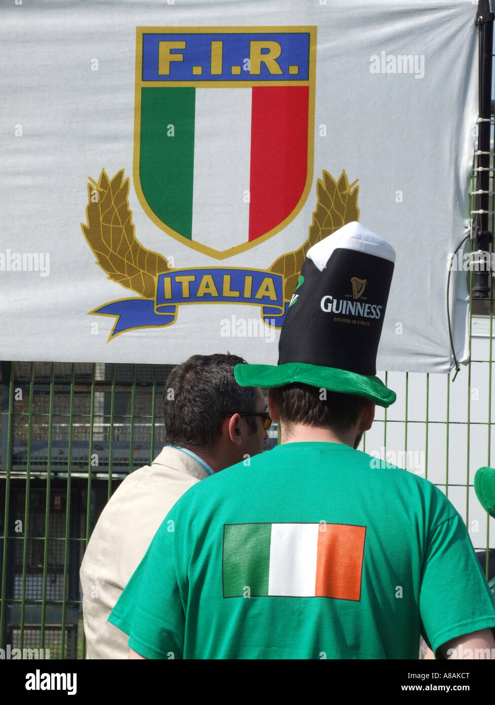 irish rugby fans in rome for the six nations match versus ...