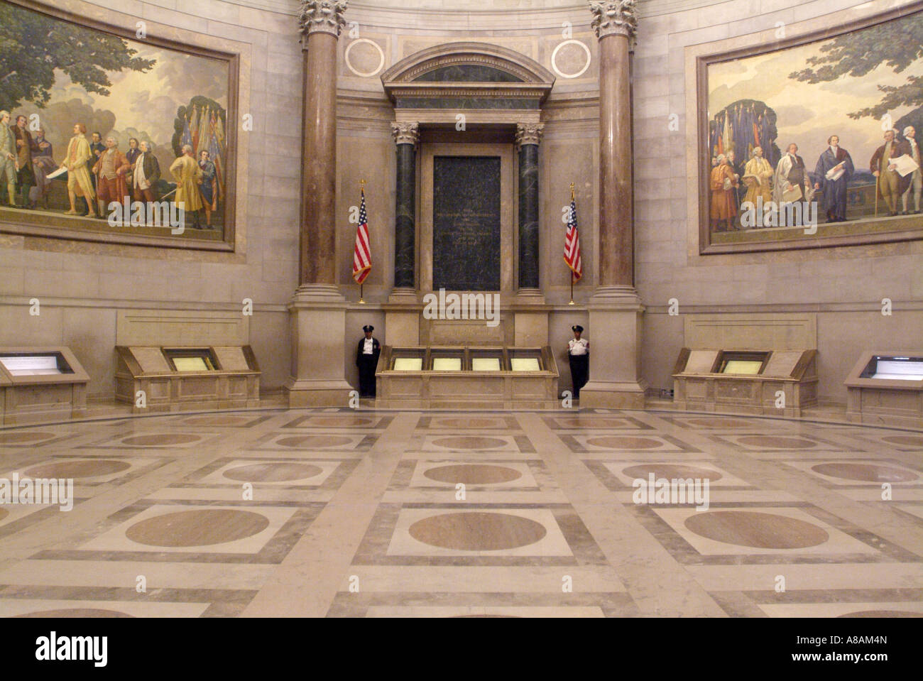 USA Washington DC The National Archives Rotunda Constitution Stock Photo