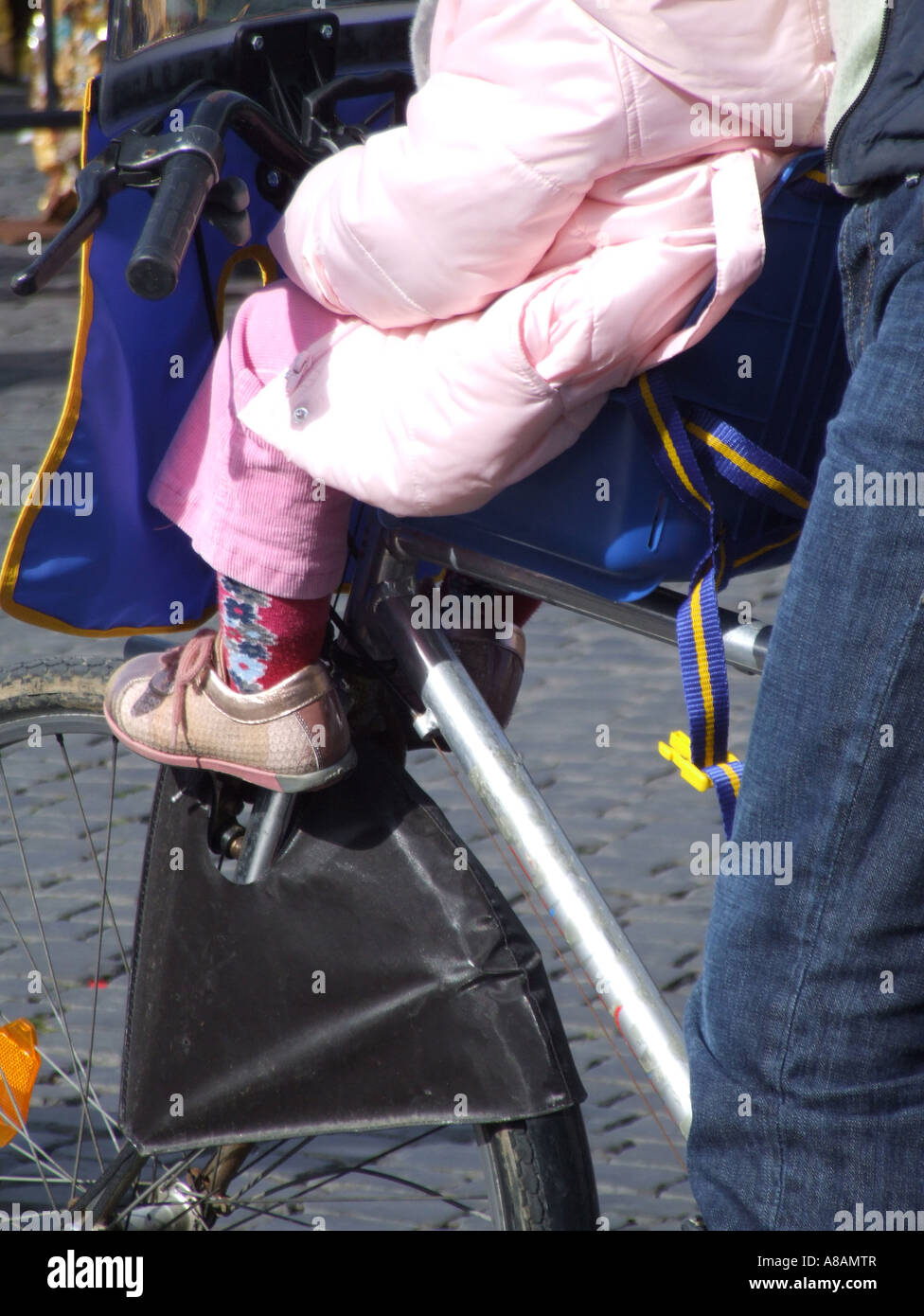 baby on bike Stock Photo Alamy