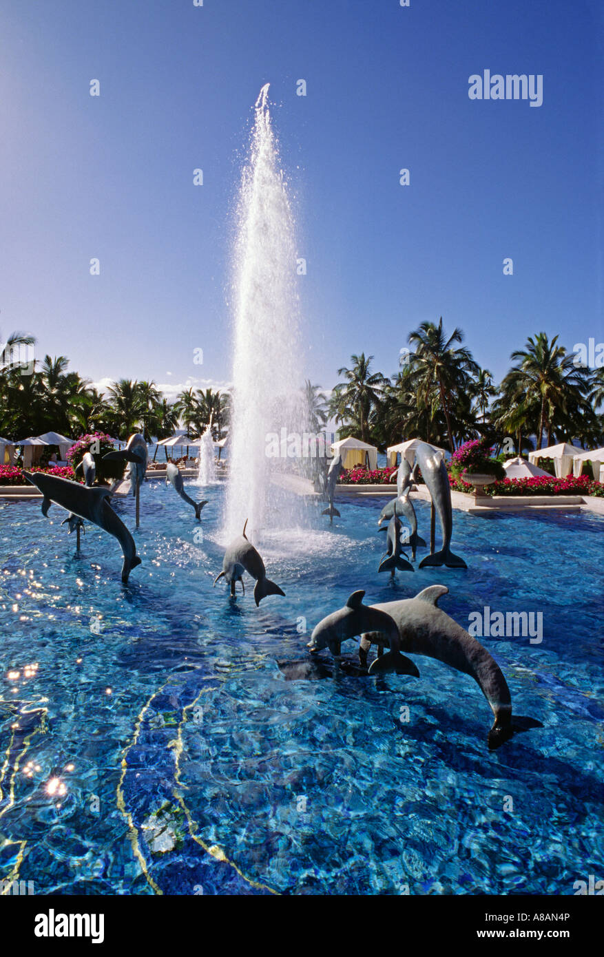 FOUNTAIN with dolphins on the grounds of the GRAND WAILEA RESORT HOTEL