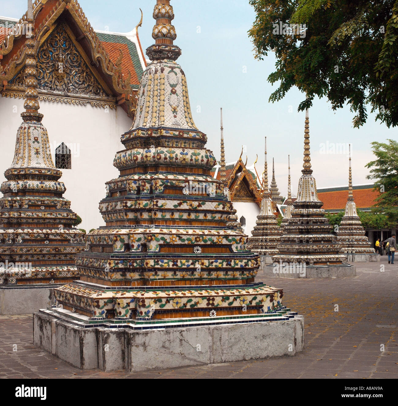 Wat Po Buddhist Temple in Bangkok, Thailand Stock Photo