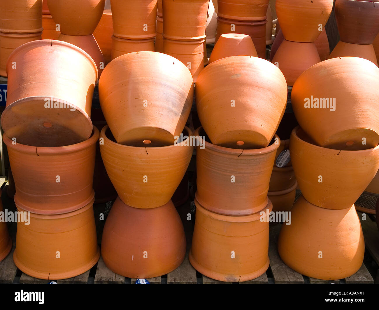 Earthenware garden pots Stock Photo Alamy