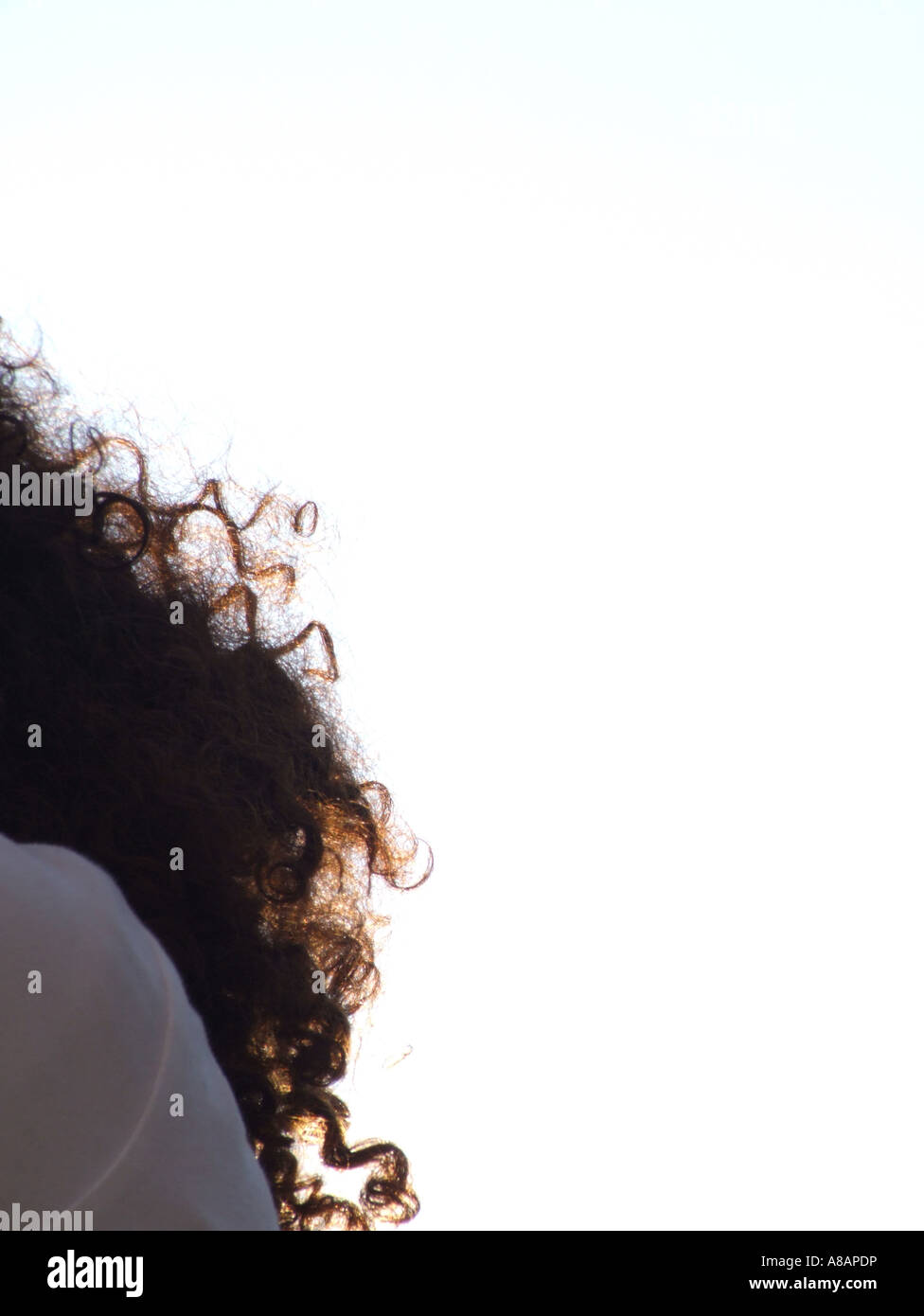 Teen dark curly hair hi-res stock photography and images - Alamy