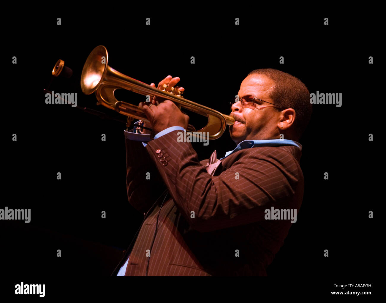 TRUMPET player TERENCE BLANCHARD performs at the NEW GENERATION JAZZ FESTIVAL MONTEREY CALIFORNIA Stock Photo