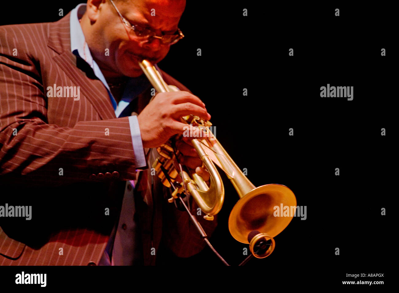 TRUMPET player TERENCE BLANCHARD performs at the NEW GENERATION JAZZ FESTIVAL MONTEREY CALIFORNIA Stock Photo