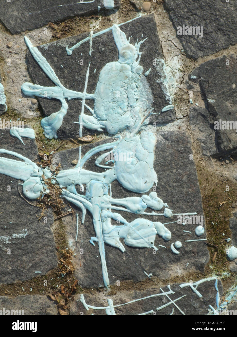 paint spilled on road Stock Photo Alamy