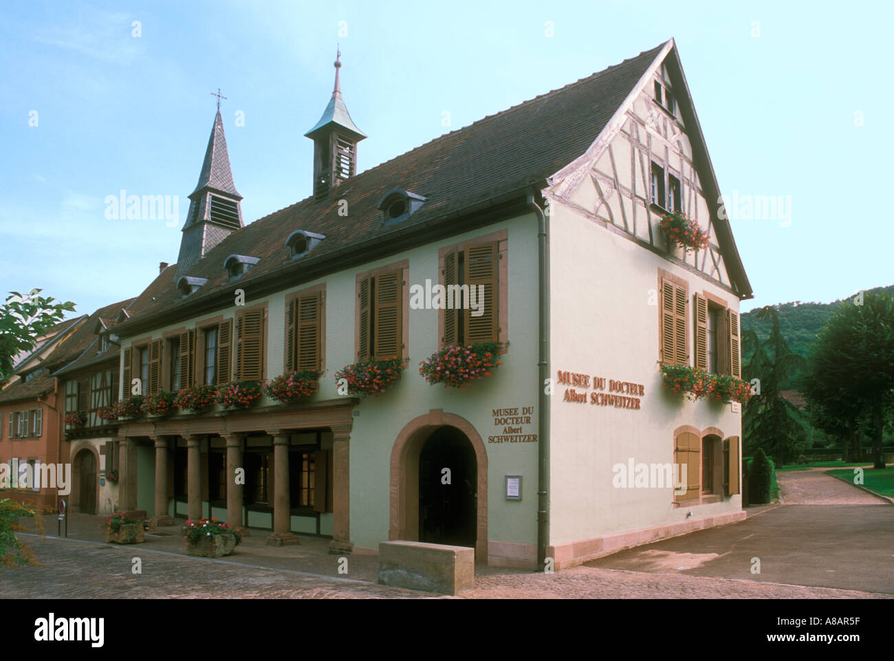 Albert Schweitzer birth place and Museum Kaysersberg Alsace France Wine Route Stock Photo