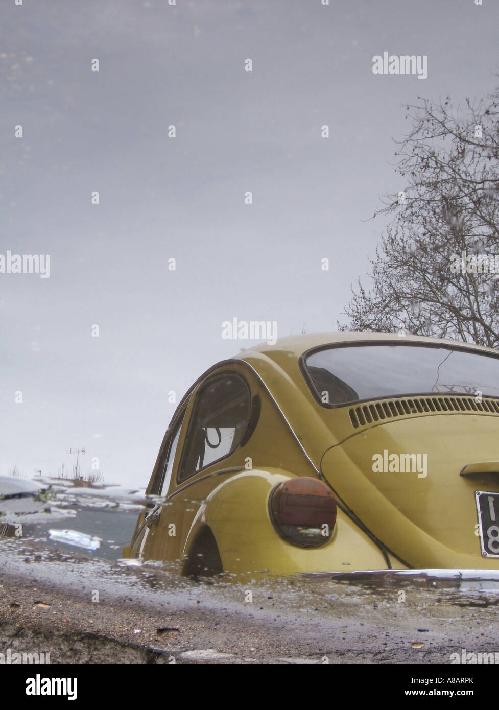 Yellow vw beetle car driving hi-res stock photography and images - Alamy