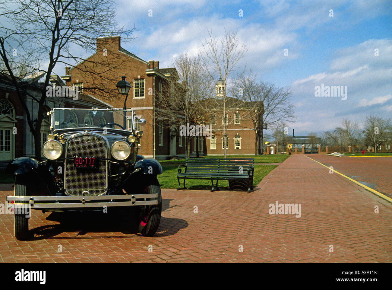 1931 MODEL T FORD in front of the HENRY FORD MUSEUM DEARBORN MICHIGAN Stock Photo