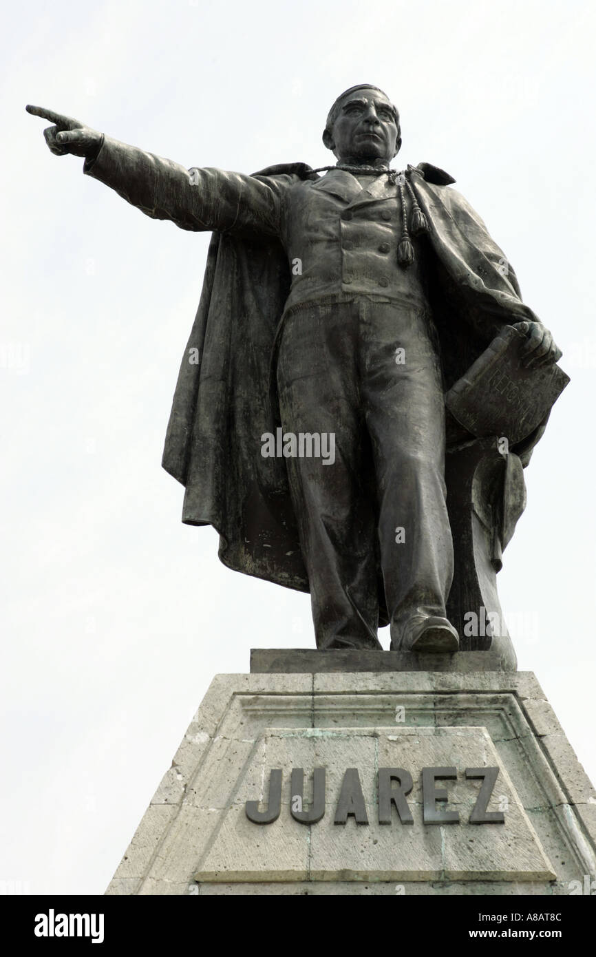 Statue of Benito Juarez 1806 1872 only mexican president of Native American Indian origin Oaxaca Mexico Stock Photo