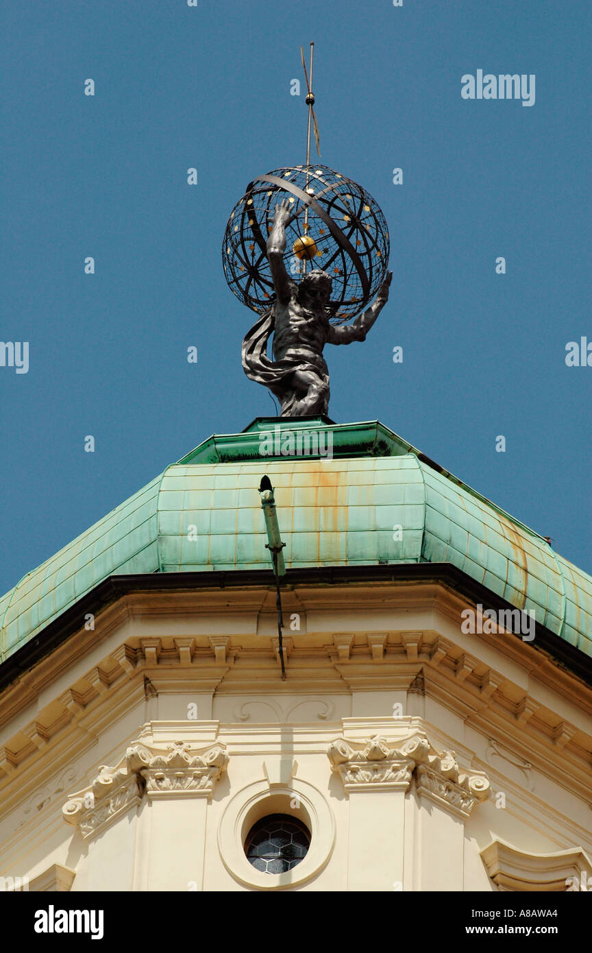 Finial ornament of the Astronomical Tower in Stare Mesto Prague Czech republic Stock Photo
