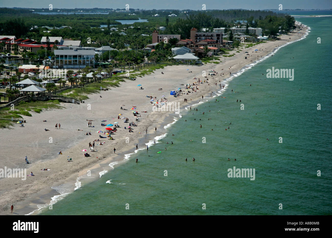 Aerial view of west coast Florida beach Stock Photo Alamy