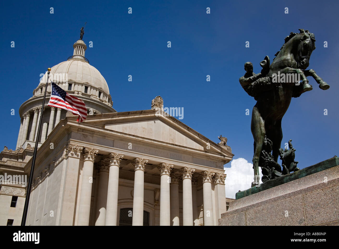 Bronco Statue State Capitol Building Oklahoma City Oklahoma USA Stock