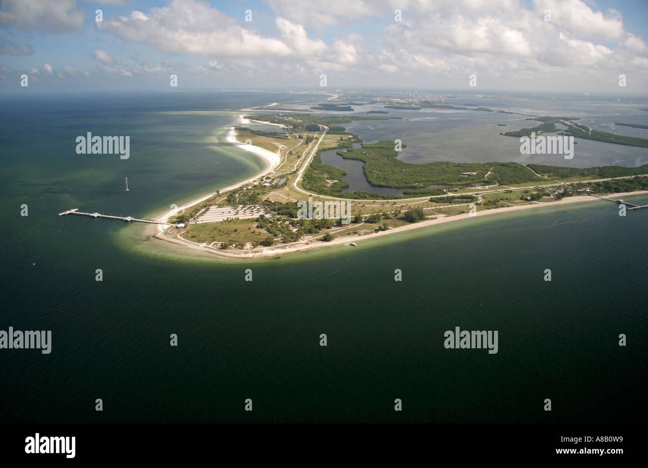 Aerial view of Fort De Soto, St Petersburg, Florida Stock Photo Alamy